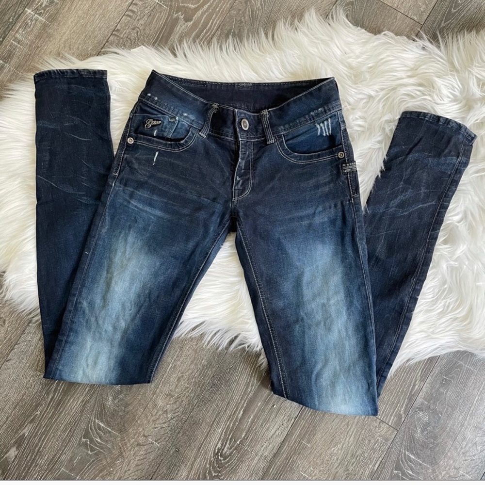 G-Star Lynn skinny Italy distressed jeans.